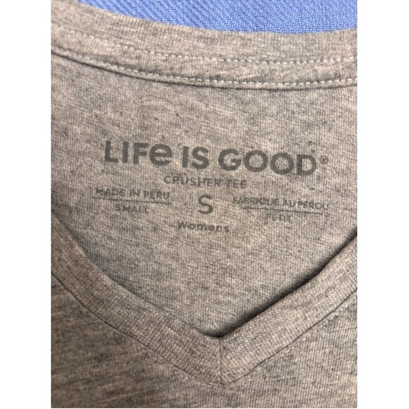 Life is Good Funny Dog Every Breath You Take Spoof T-shirt Women's Size S Gray - Picture 5 of 8